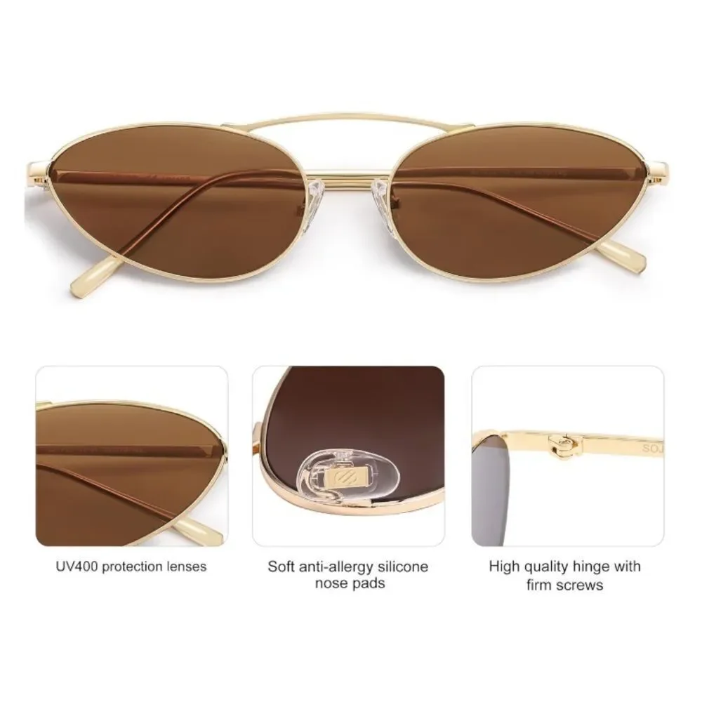 Retro Narrow Cat Eye Sunglasses